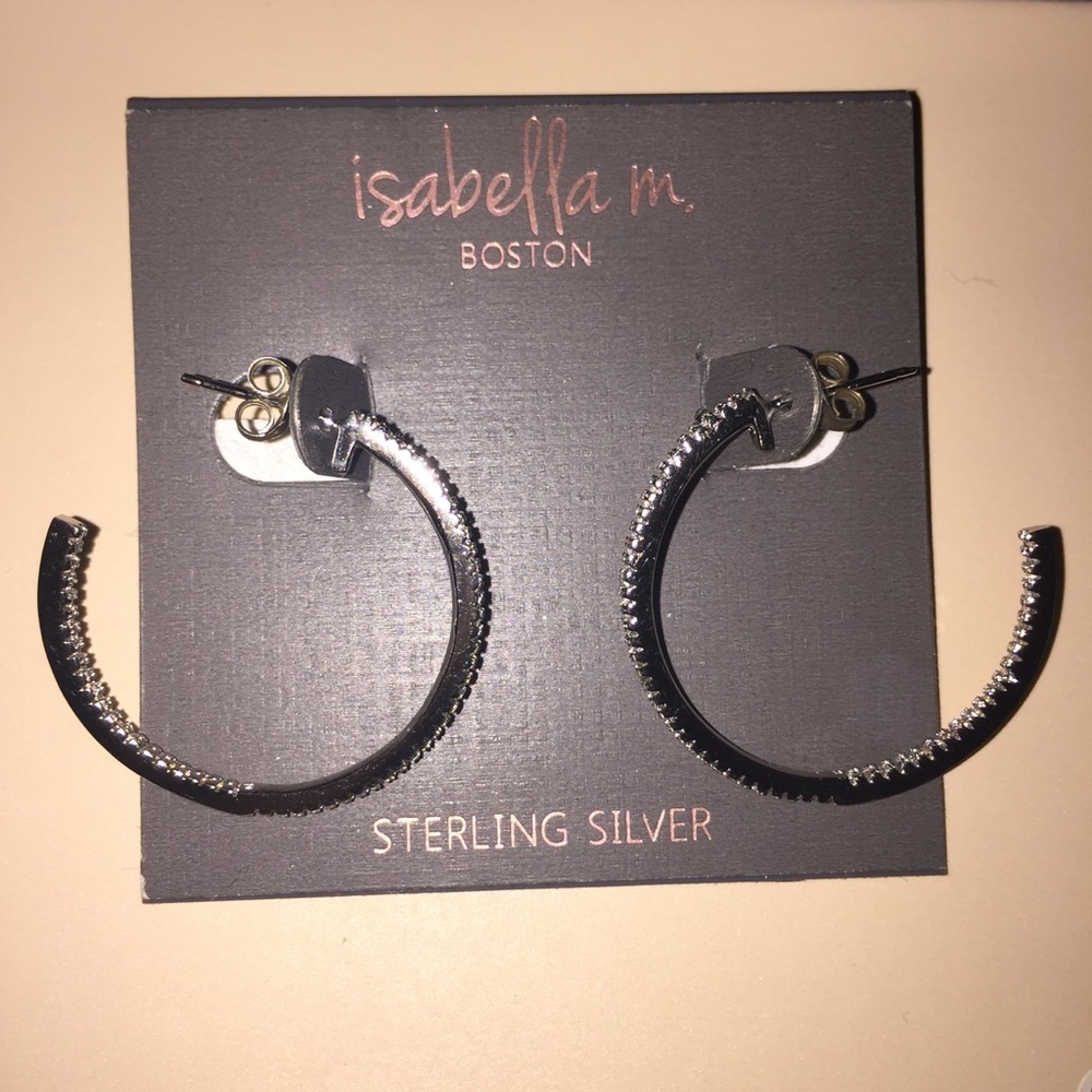 isabella m. Boston sterling silver hoop earrings